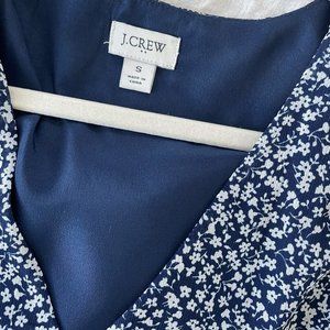 JCrew Blue Floral Top